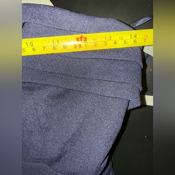 SAINTS & SECRETS Chosen Strapless Wide Leg Jumpsuit Navy Night out Party SMALL - Picture 9 of 11